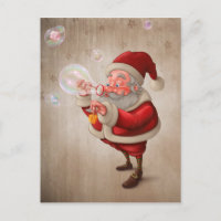 Santa Claus and the bubbles soap