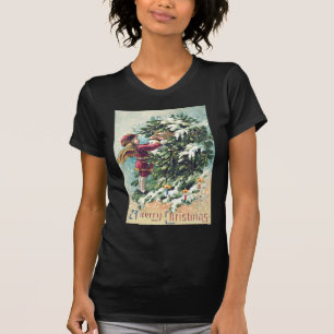 Santa Claus Angel Cherub Mistletoe T-Shirt