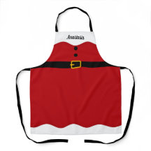 Santa Claus Apron with Custom Name Christmas Gift
