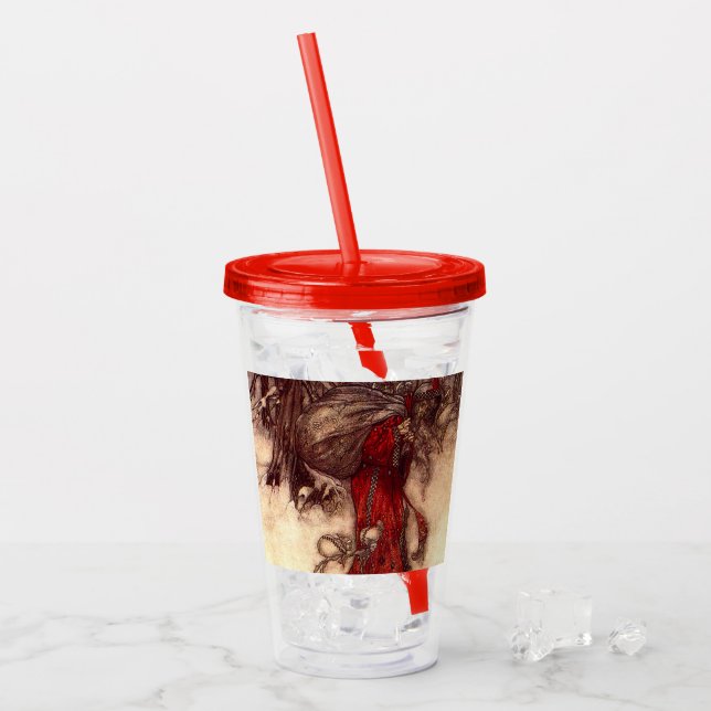 Santa Claus Arthur Rackham  Acrylic Tumbler (Front Ice)