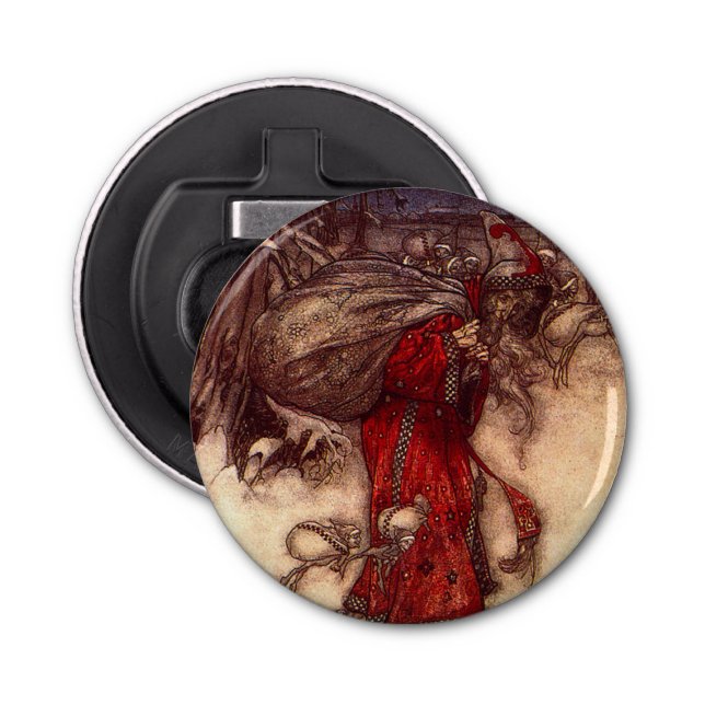 Santa Claus Arthur Rackham  Bottle Opener (Front)