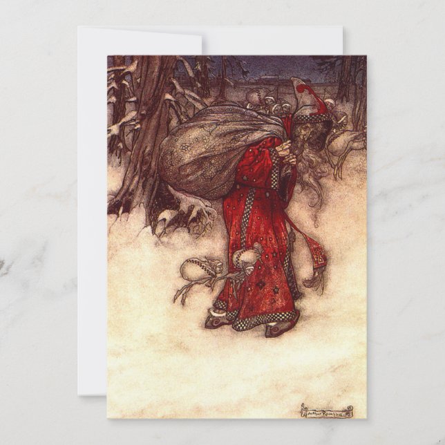 Santa Claus Arthur Rackham  Invitation (Front)