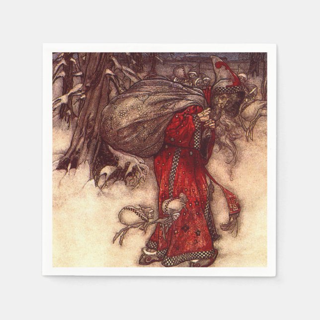 Santa Claus Arthur Rackham  Napkin (Front)