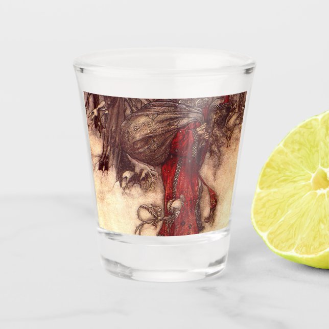 Santa Claus Arthur Rackham  Shot Glass (Front)