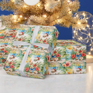 SANTA CLAUS at Hawaii Beach for Christmas Wrapping Paper