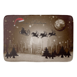 Santa Claus at work Bath Mat