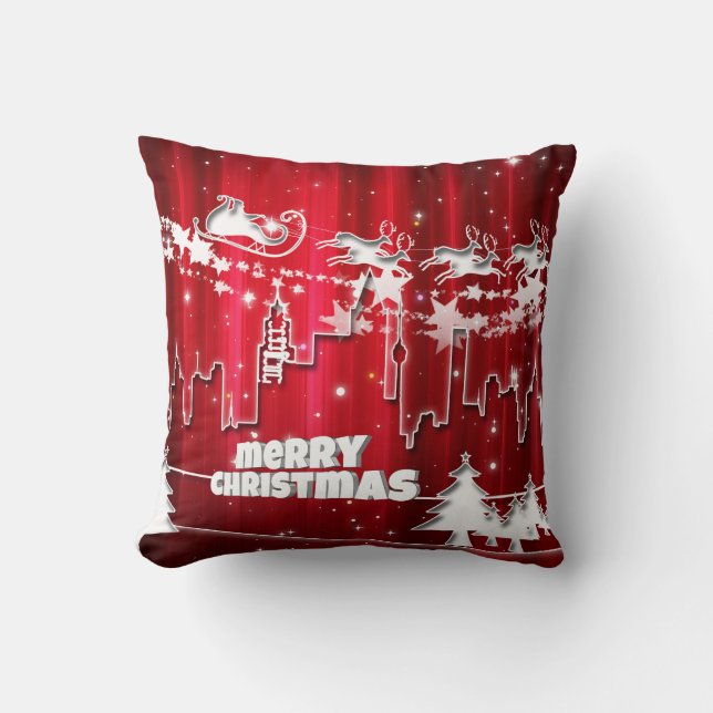 Santa Claus at work Cushion (Front)
