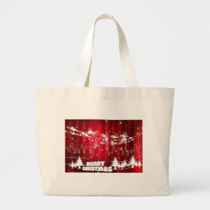 Santa Claus at work Large Tote Bag