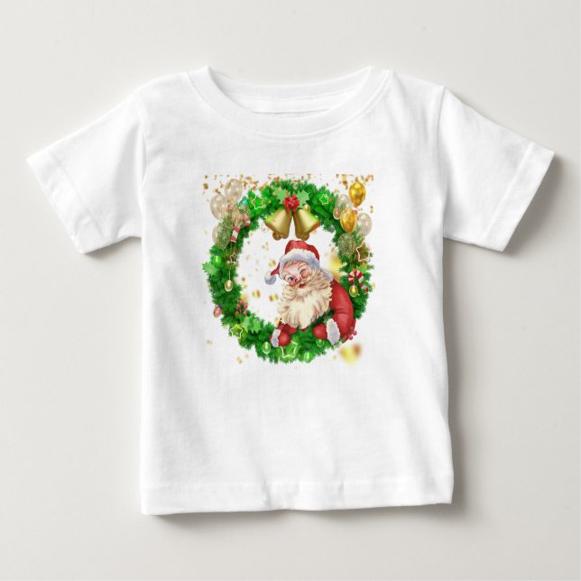 Santa Claus Baby Fine Jersey T-Shirt (Front)