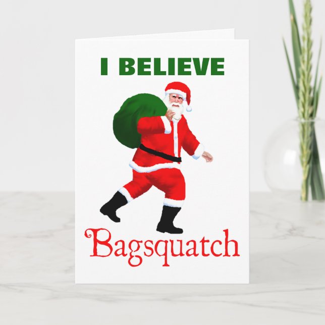 Santa Claus - Bagsquatch Holiday Card (Front)