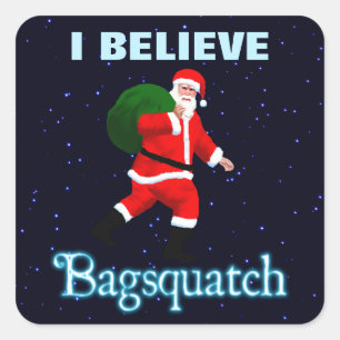 Santa Claus - Bagsquatch Square Sticker
