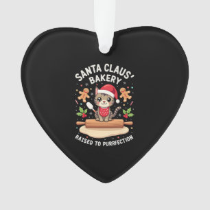 Santa Claus Bakery Kneaded To Purrfection Christma Ornament