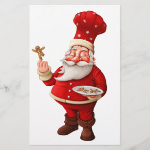 Santa Claus Bakes Gingerbread Men