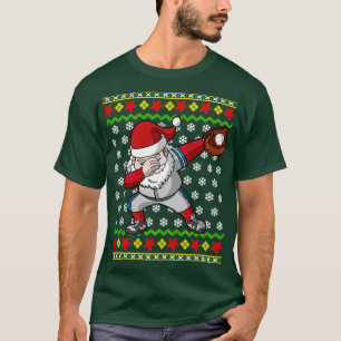 Santa Claus Baseball Player Ugly Christmas Sweater