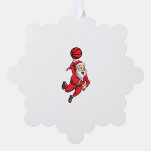 Santa Claus Basketball Basketballer Christmas Tree Decoration Card