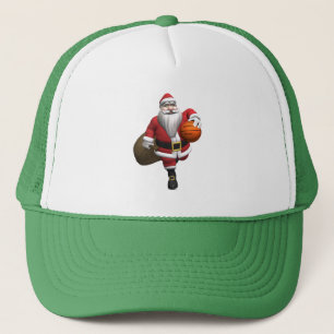 Santa Claus Basketball Player Trucker Hat