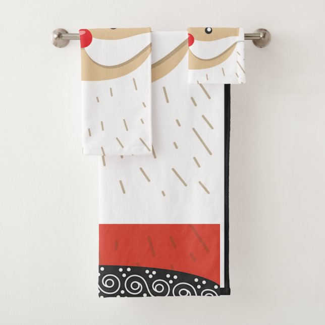 Santa Claus Bath Towel Set (Insitu)