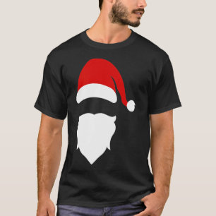 Santa Claus Beard Hat Ugly Christmas T-Shirt