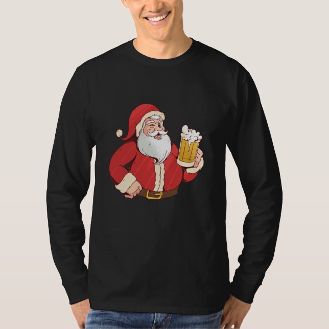 Santa Claus beer T-Shirt (Front)