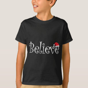 Santa Claus BELIEVE Merry Christmas T-Shirt