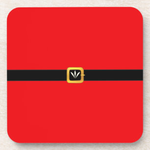 Santa Claus Belt on Red Coaster