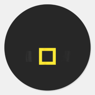 Santa Claus Belt Suit Funny Halloween Christmas Co Classic Round Sticker