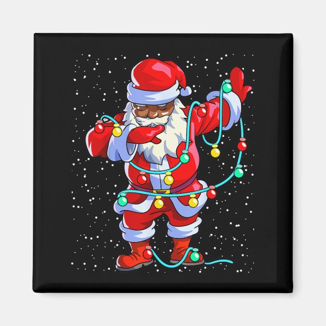 Santa Claus Black Christmas Afro African American  Magnet (Front)