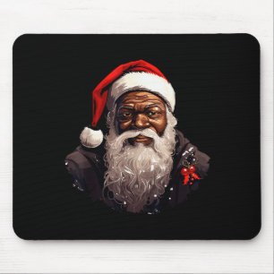 Santa Claus Black Christmas Xmas Santa Afro Africa Mouse Pad