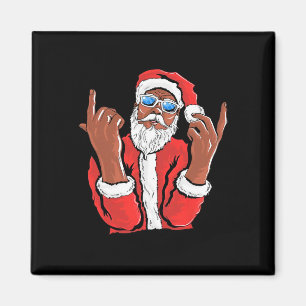 Santa Claus Black Man Christmas Xmas Family Pajama Magnet