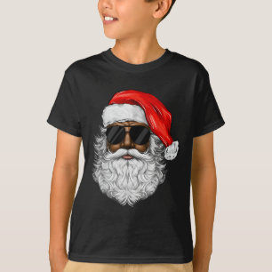 Santa Claus Black Man Christmas Xmas Family Pajama T-Shirt