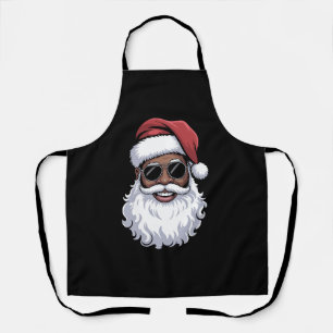 Santa Claus Black Xmas Santa Afro African American Apron