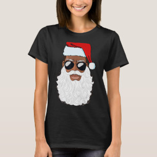 Santa Claus Black Xmas Santa Afro African American T-Shirt