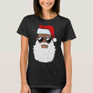 Santa Claus Black Xmas Santa Afro African American T-Shirt