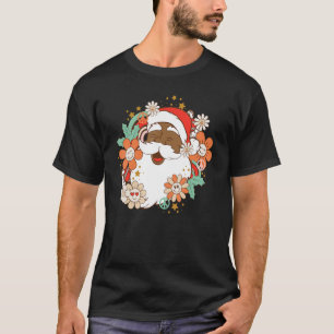 Santa Claus Black Xmas Santa Afro African American T-Shirt
