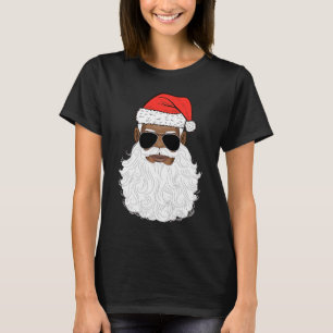 Santa Claus Black Xmas Santa Afro African American T-Shirt