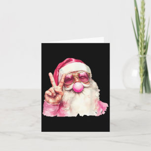 Santa Claus Blowing Bubble Gum Nk Sungles Christma Card