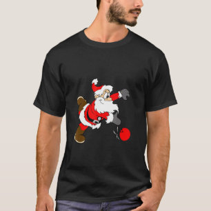 Santa Claus Bowling Christmas Pajama T-Shirt