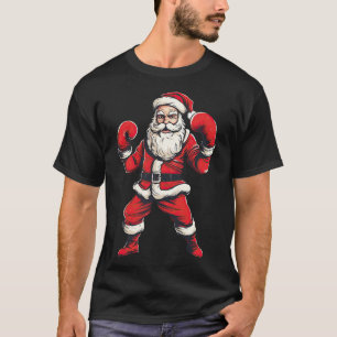 Santa Claus Boxer Boxing Kickboxing Christmas Mart T-Shirt