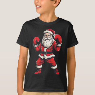 Santa Claus Boxer Boxing Kickboxing Christmas Mart T-Shirt