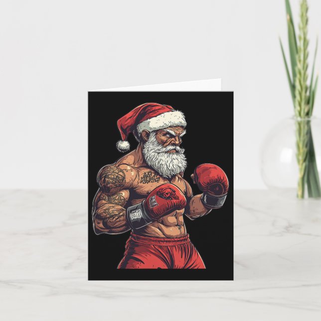 Santa Claus Boxing And Mma - Christmas Boxing  Card (Front)