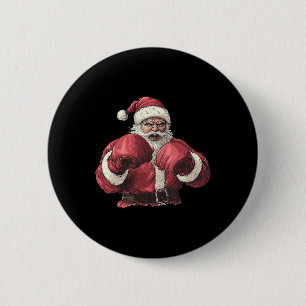 Santa Claus Boxing Christmas - Winter Holiday-them 6 Cm Round Badge