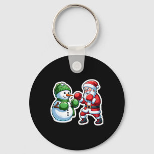 Santa Claus Boxing Snowman Christmas  Key Ring