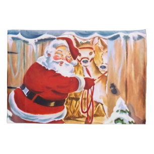 Santa Claus brings his reindeers Pillowcase