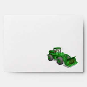 Santa Claus Bulldozer Operator Envelope