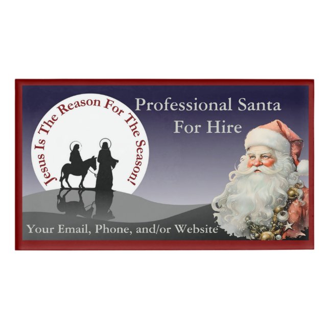 Santa Claus Business Badge (Front)