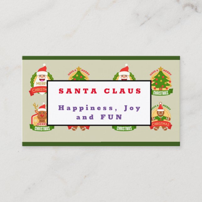 Santa Claus Business Card (Front)