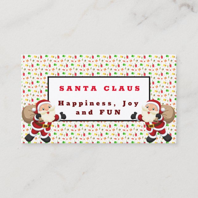 Santa Claus Business Card (Front)