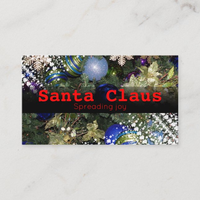Santa Claus business card for fun or professional (Front)
