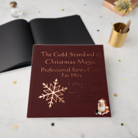 Santa Claus Business Card Print Gold 