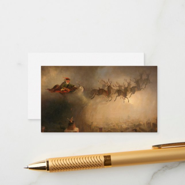 Santa Claus by William Holbrook Beard Enclosure Card (Front/Back In Situ)